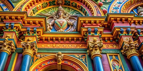 Naklejka premium Renaissance Academy of Arts and Sciences Architectural Details and Artistic Elements in Stunning Design