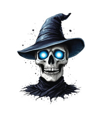 Enchanted Skulls: Magic of the Night T-Shirt Design Template