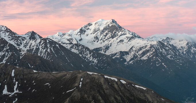 Alpine peak in the Swiss Alps. High altitude. vt