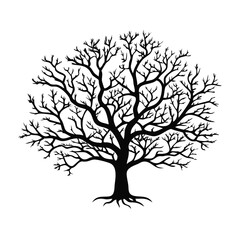 Fototapeta premium chaste-tree-silhouette