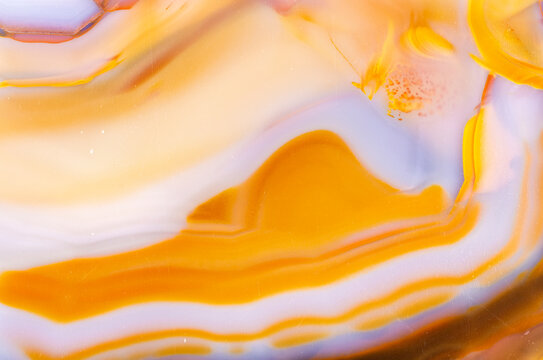 Detail Of An Orange Brazilian Agate  