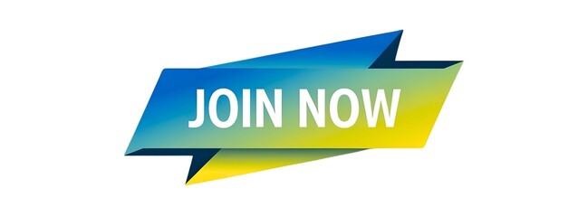 JOIN NOW creative banner,minimalistic flat vector illustration,plain background