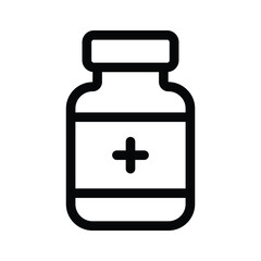 Fototapeta premium A medicine bottle icon representing healthcare, prescriptions, or pharmacy