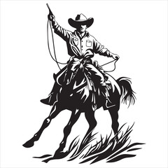 cowboy girl svg, cricut file, Cowboy reaching, cowboy and horse Vector