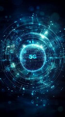 Obraz premium The Connected Globe, 5G and Digital Connectivity