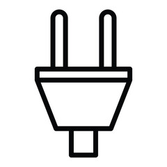Obraz premium Plug Icon Outline Style. Editable Stroke Icon.