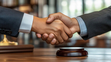 lawyer's hand is seen signing an important legal document, symbolizing authority, trust, and responsibility in the legal profession. The image conveys professionalism, commitment, and legal expertise