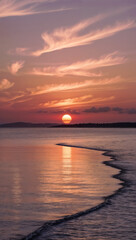 Obraz premium sunset at the beach
