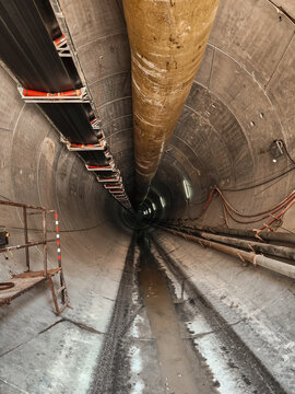 Metro Tunnel Construction with TBM (Tunnel Boring Machine)