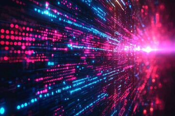 Naklejka premium Digital Technology background of data and network