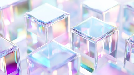 Abstract Glass Cubes