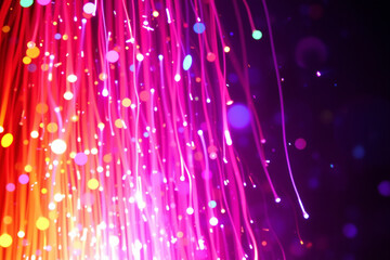 Colorful Light Trails - A Mesmerizing Cascade of Sparkling Particles.generative AI