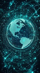 Obraz premium The Connected Globe, 5G and Digital Connectivity