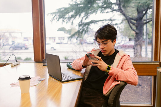 Phone at School Library