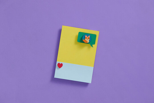 minimal design. smartphone with chatting bubble speeches isolated