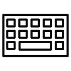 Kyeboard Icon Outline Style. Editable Stroke Icon.