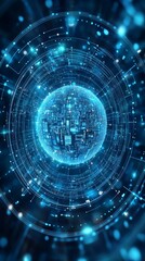 Obraz premium The Connected Globe, 5G and Digital Connectivity