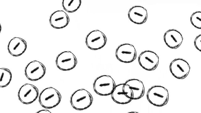 minus icons on white background video