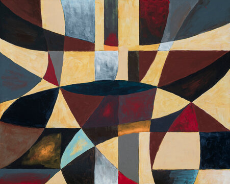 An abstract painting with high contrast areas.