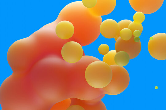 Vibrant Metaballs in Abstract Art