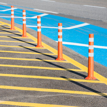 Traffic fences in color
