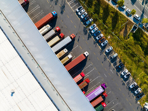 Trucks Loading at Logistic Center