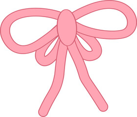 Cute pink ribbon coqquete for decoration and gift