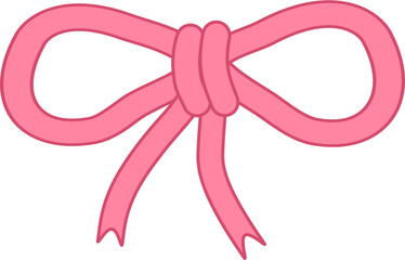 Cute pink ribbon coqquete for decoration and gift