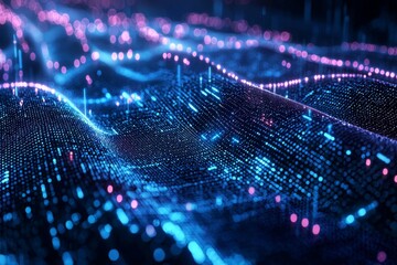 Digital Technology background of data and network