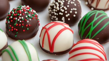 Colorful Assortment of Gourmet Chocolate Treats