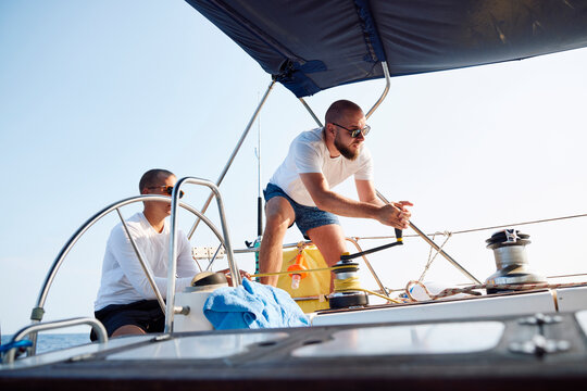 Men sailing
