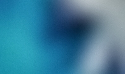 Blue to gray gentle colors gradient grainy backdrop design. Vibrant color flow noisy bright, shine, glowing, soft, smooth multicolored gradient for banner or poster.