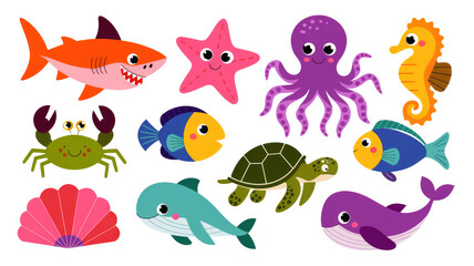 Cartoon Sea Animal Ocean 