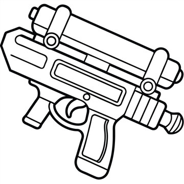 recommend clip art: Plastic water gun vector silhouette