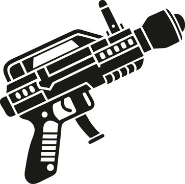 black futuristic weapon design clip art preview