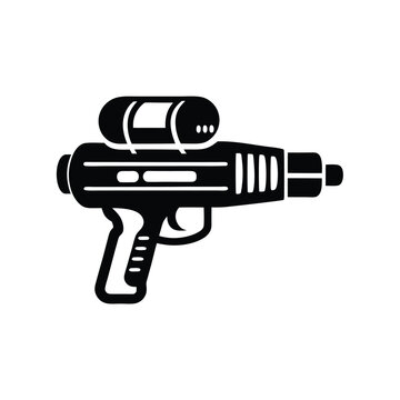 black laser gun icon clip art preview