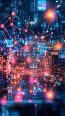 Obraz premium The Connected Factory, Digital Supply Chain Management
