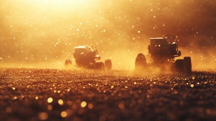 Fototapeta premium RC Cars Sunset Dust.
