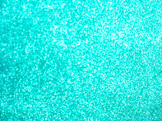 Background teal abstract blue bokeh sparkle winter texture pattern design, blur circle snow dark glowing wallpaper card festive happy new year and christmas, template technology business