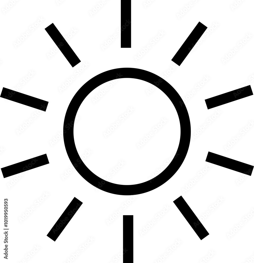 Poster on toggle switch line button. day brightness switch toggle, light mode switch button, sun icon vecto