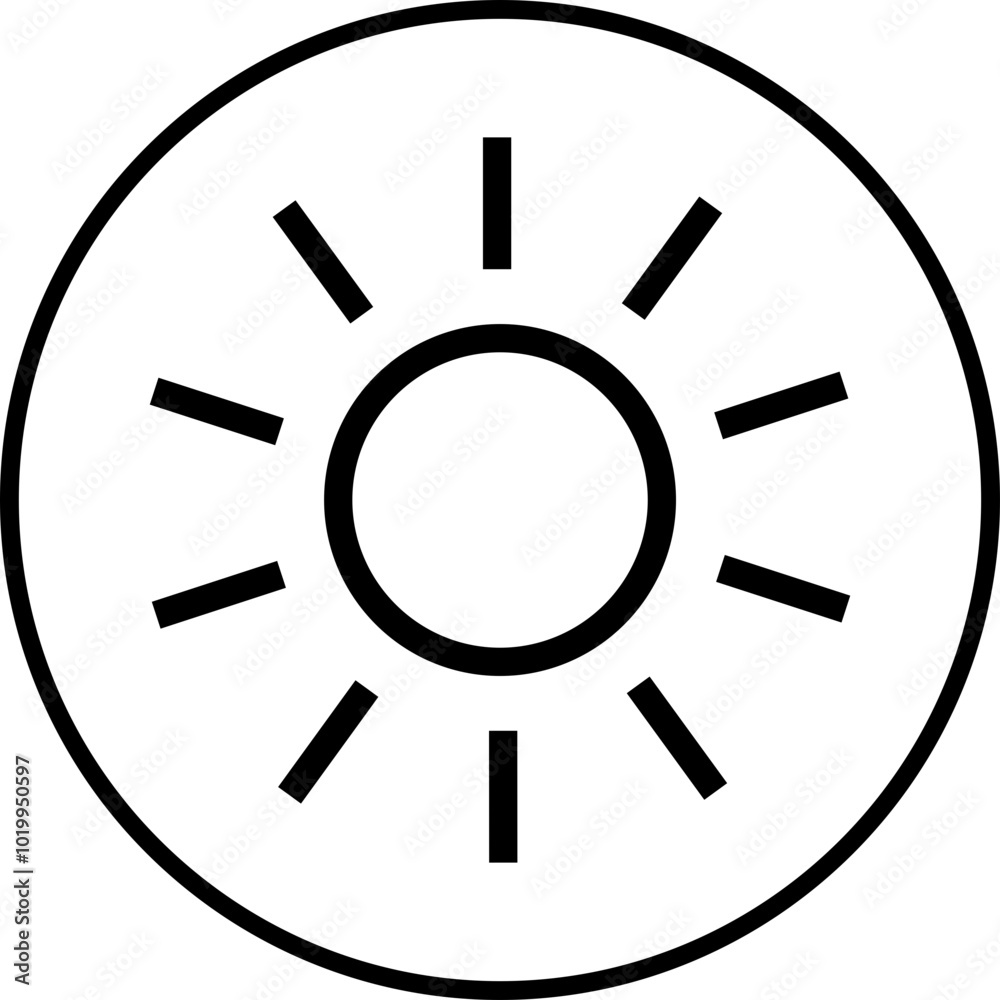 Poster on toggle switch line button. day brightness switch toggle, light mode switch button, sun icon vecto
