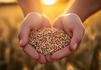 Wheat in Hands.