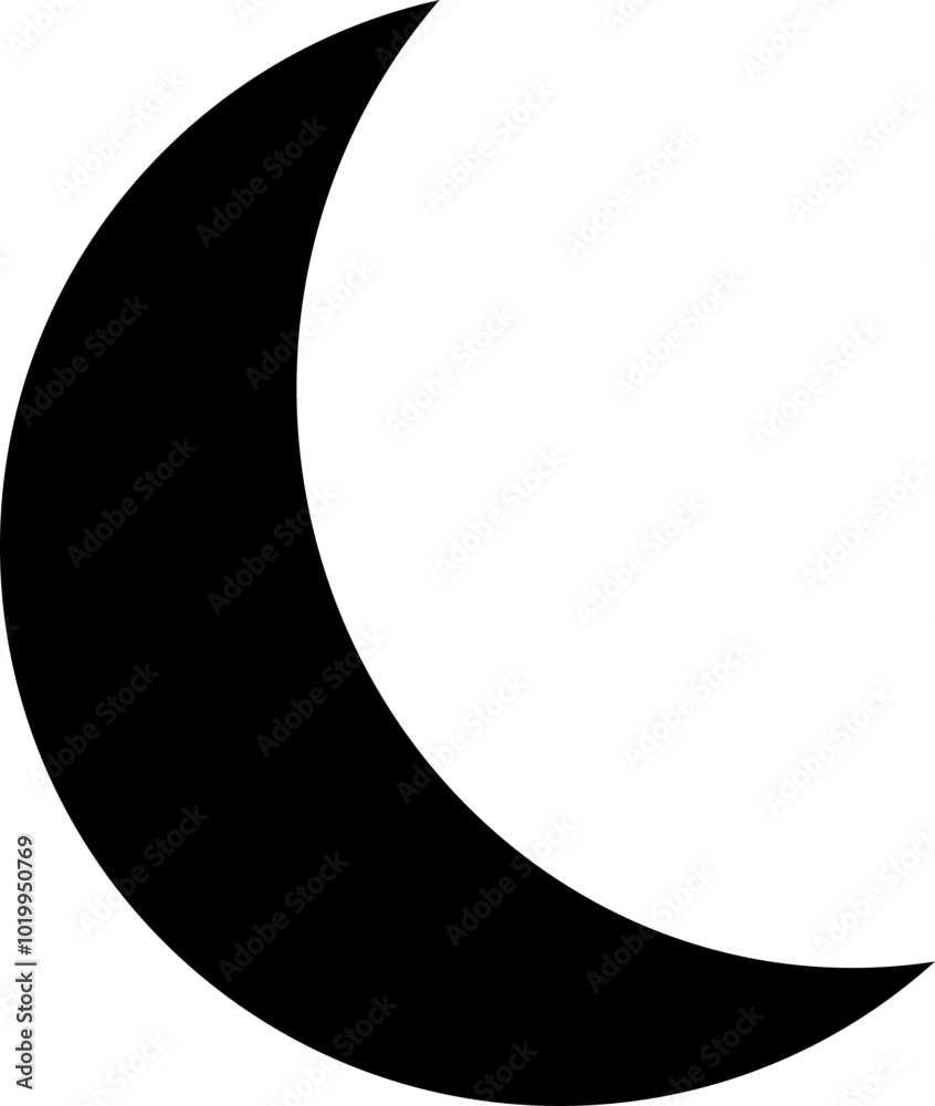 Poster off toggle switch flat button. night brightness switch, dark mode switch button, moon icon vector is