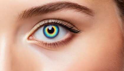 Obraz premium Closeup of beautiful eye with fashion contact lens. 