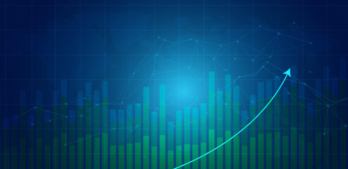 Trading backgrounds blue. Suitable for, trade forex, index, crypto, currency, and banking. Business vector