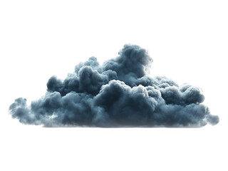 Dark cloud isolated transparent, Generative AI