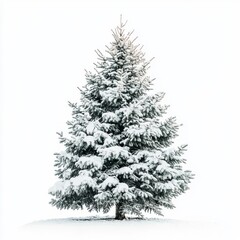 Fototapeta premium Christmas tree on white background