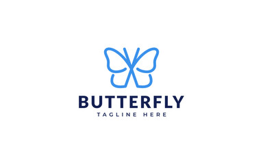 butterfly logo design vector illustration