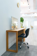 Empty room with a modern dresser. Beauty salon.
