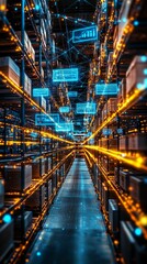 Obraz premium The Digital Inventory, Digital Supply Chain Management
